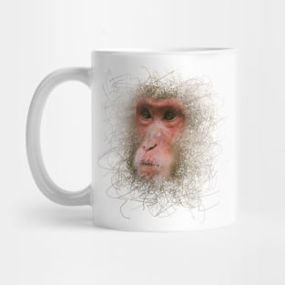 Digital Art - Snow Monkey Mug